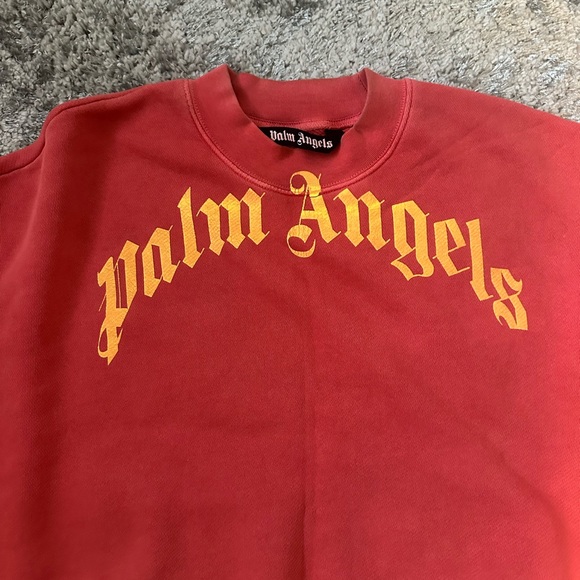 Palm Angels Red/Pink Yellow Crewneck Sweater - Picture 10 of 12